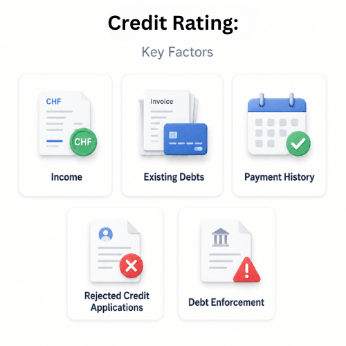 Key factors of credit ratings