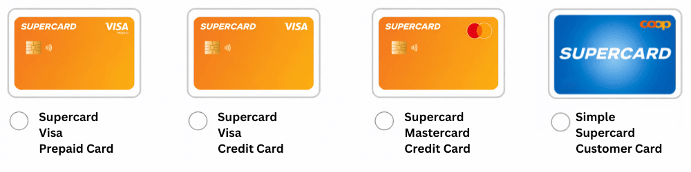Coop Supercard variants